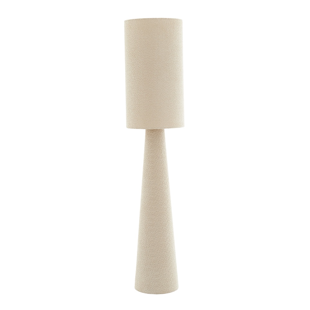 Light & Living Staande Schemerlamp Micky Ø 38cm - Bouclé - Zand - 1891939