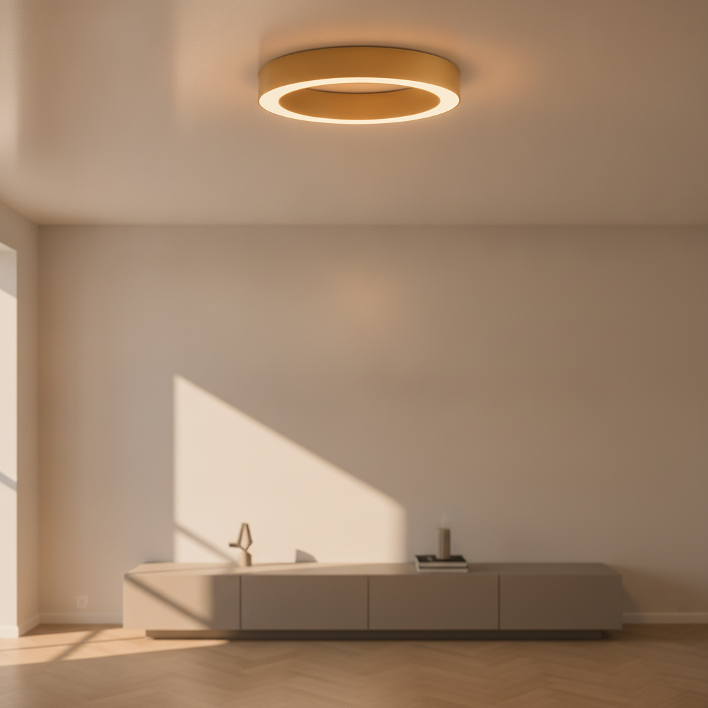 Plafondlamp Morbido goud Ø 60cm