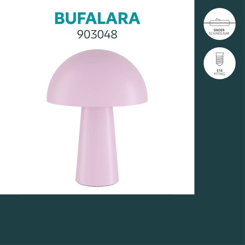Tafellamp Bufalara roze Eglo 9008606405343