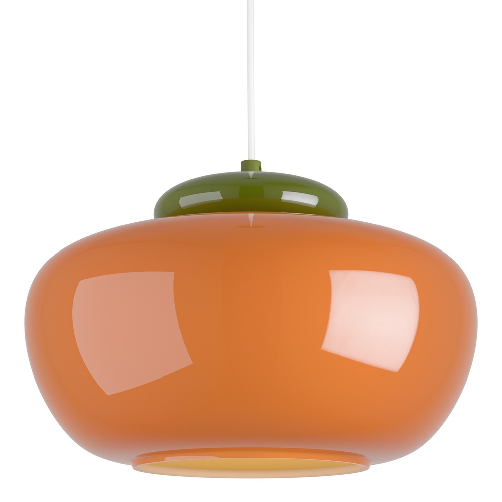 Design hanglamp Berardelli oranje met groen Ø 30cm Eglo 9008606404964