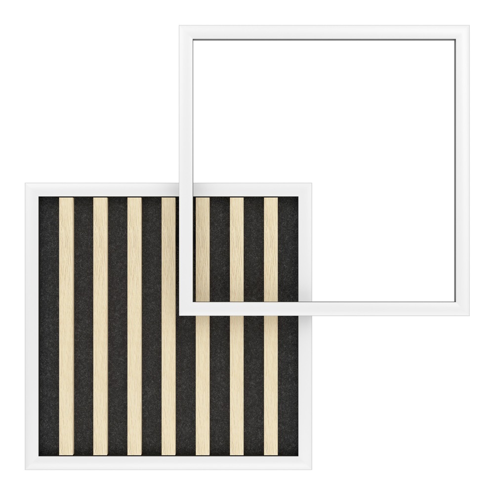 Moderne plafondlamp Cembrano zwart met hout vierkant 48,5 x 48,5 cm Eglo 9008606388226