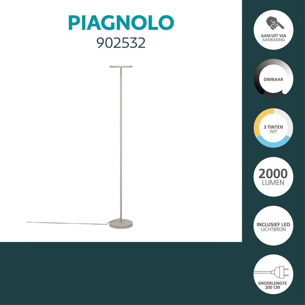 Design vloerlamp Piagnolo zand bruin Eglo 9008606392377