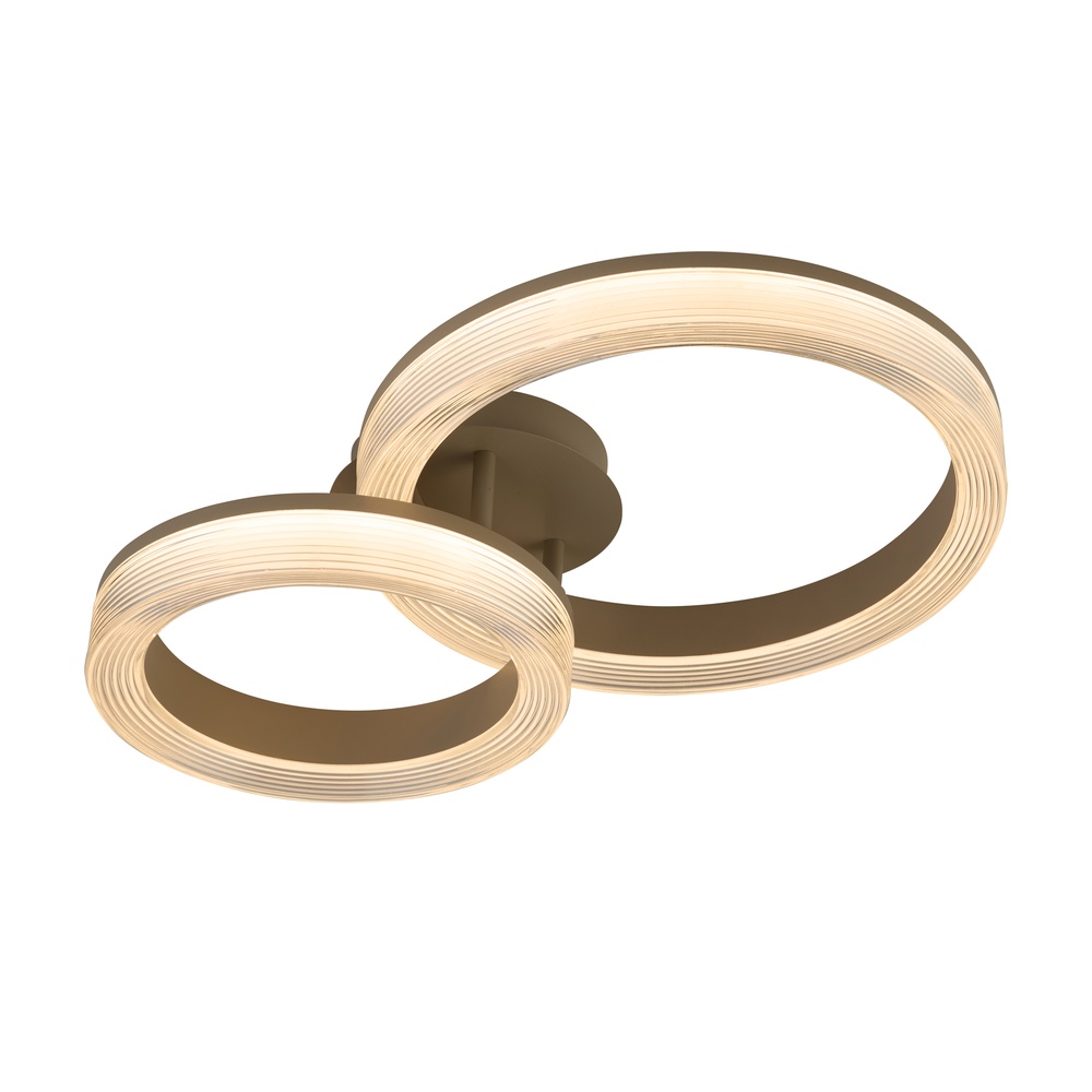 Design plafondlamp Lumen Rings zand bruin