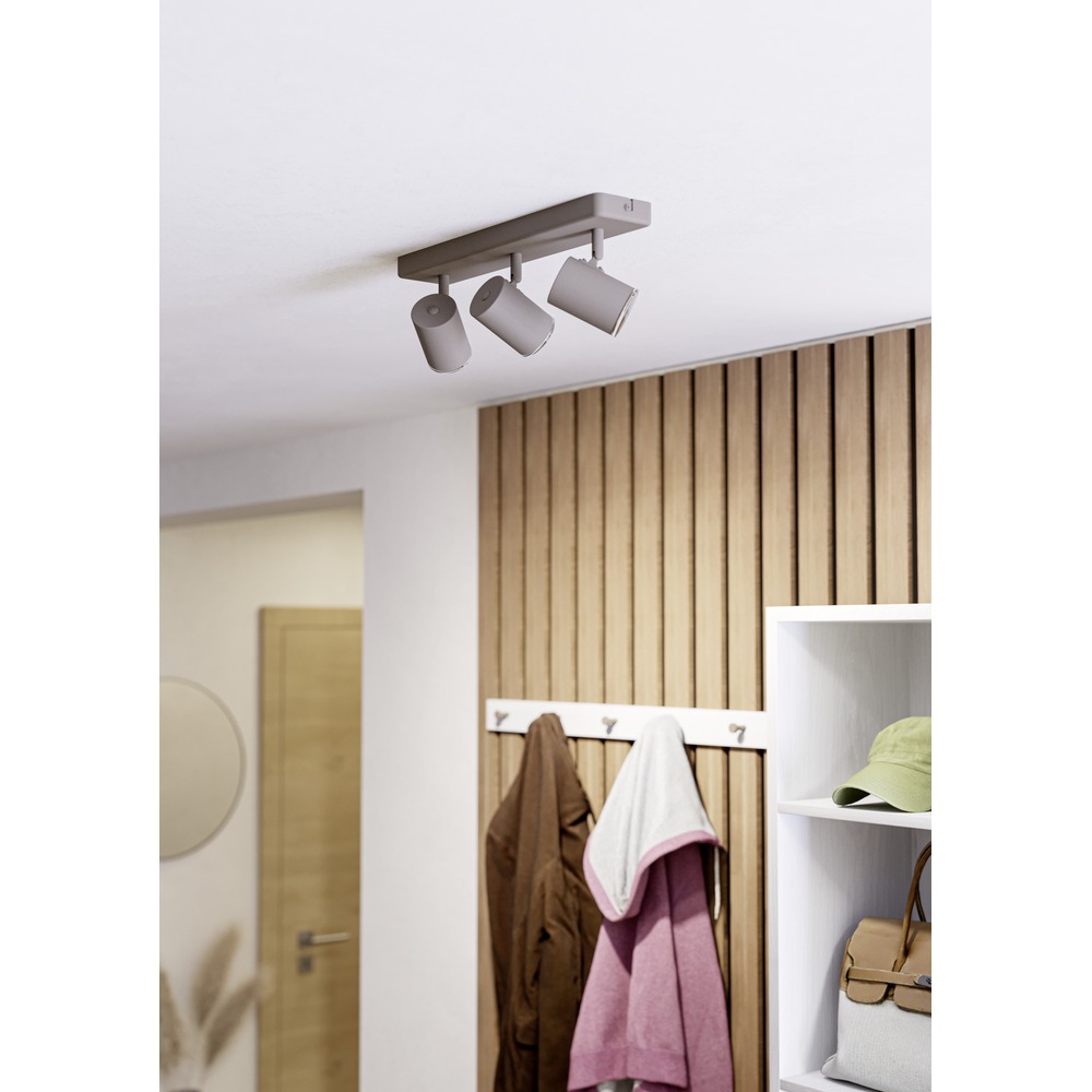 Opbouwspot 3-lichts Consuma 1 zand bruin Eglo 9008606397297