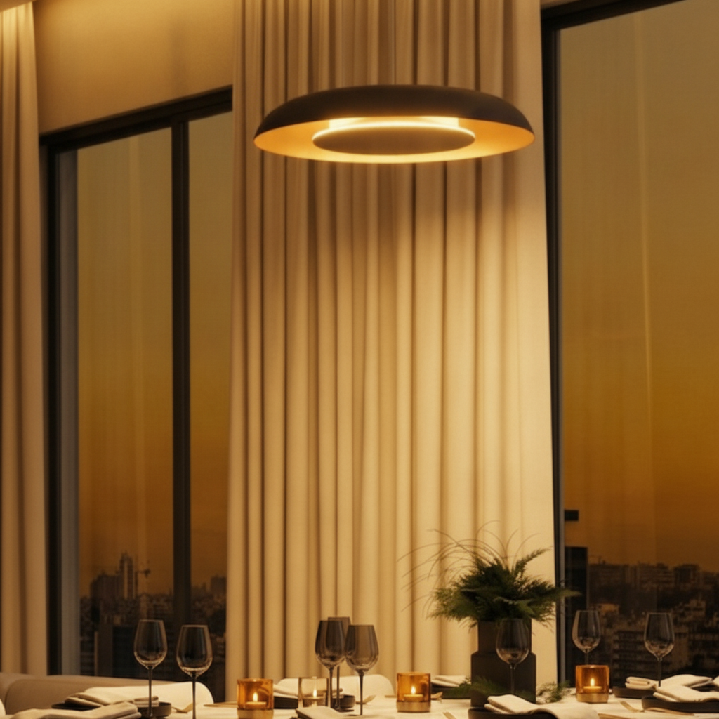 Moderne hanglamp Epos Ø 40cm zwart met goud