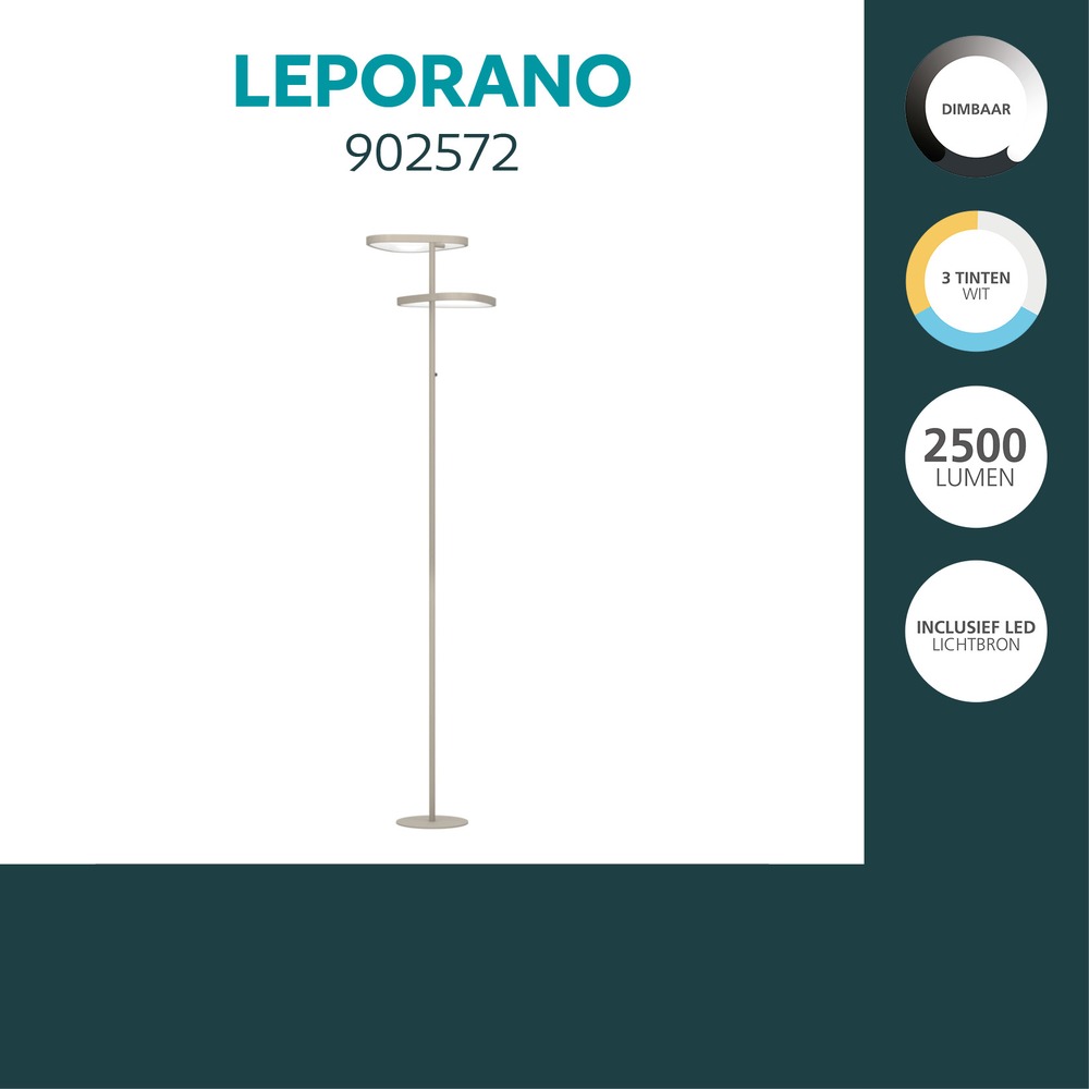 Moderne vloerlamp Leporano zand bruin Eglo 9008606391226