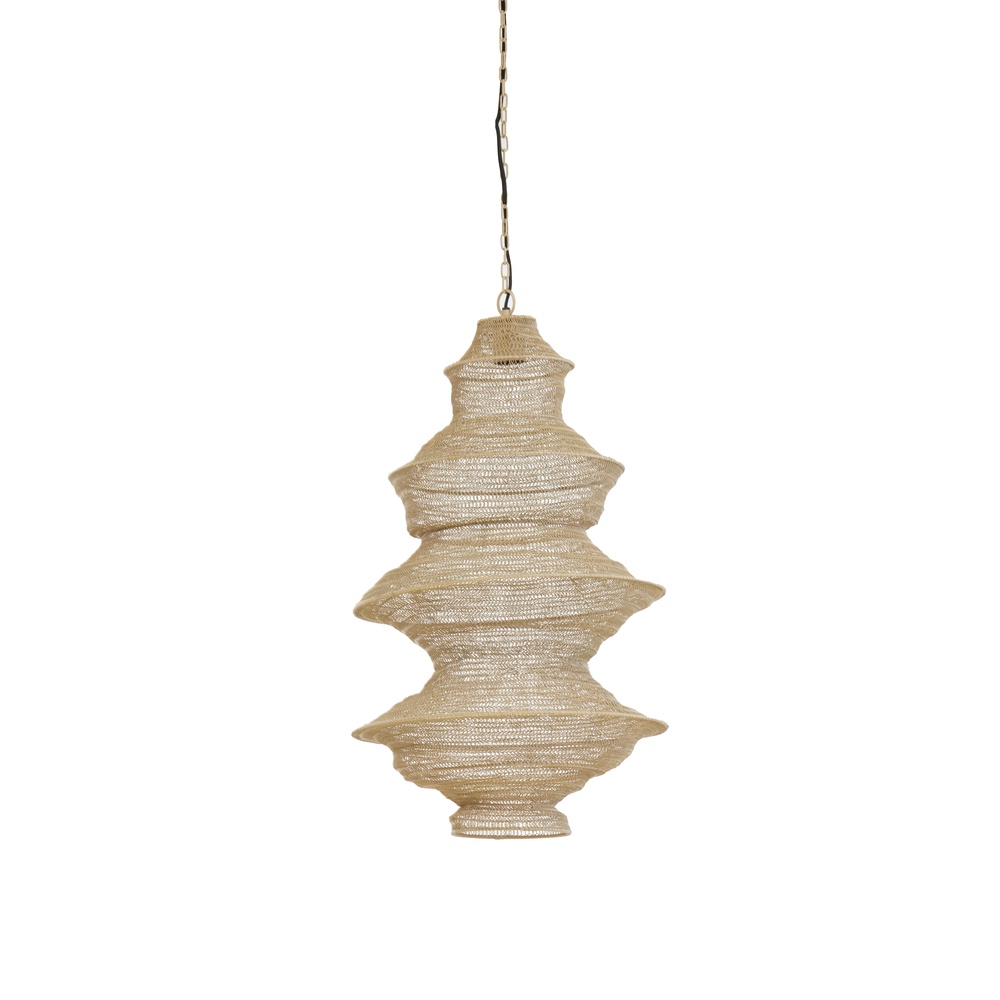 Light & Living Metalen Net Hanglamp Nakisha Ø 40cm - Zand - 2973843