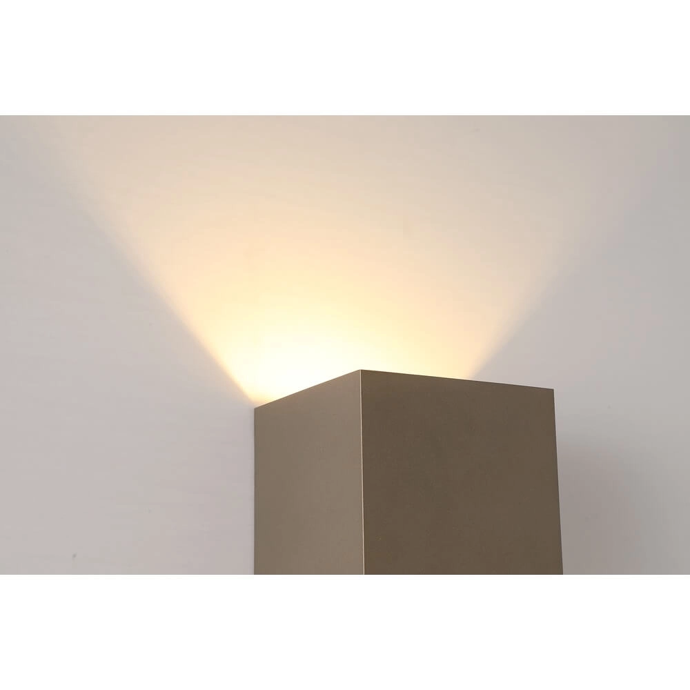 Vierkante wandlamp Sifor donker champagne Lyora 5053423285214