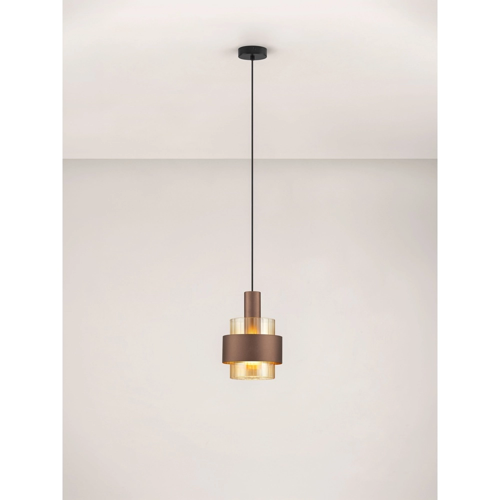 Moderne hanglamp Serena koffie bruin Ø 18,5cm Lyora 5212063501133