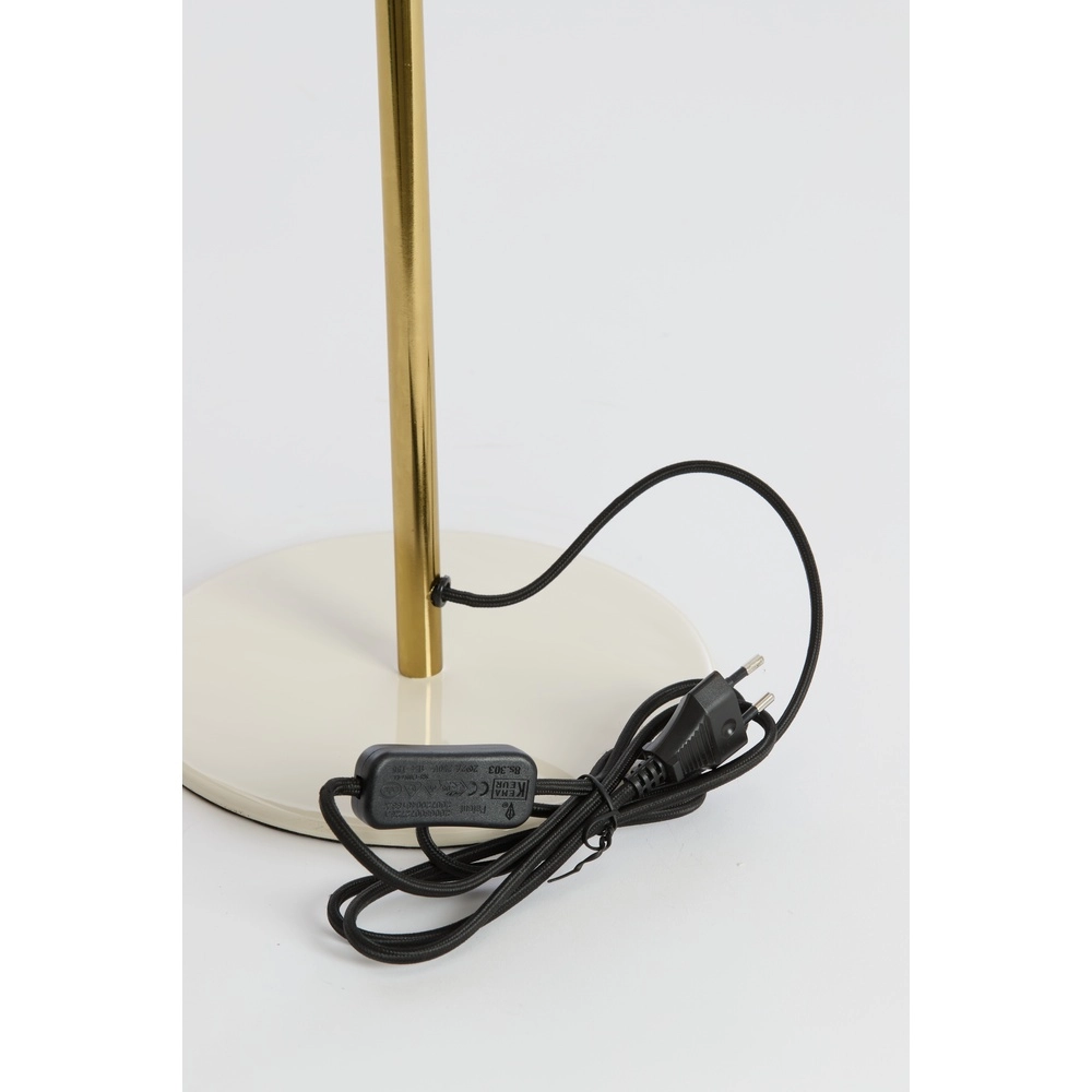 Tafellamp Surin Ø 26cm - glans creme met goud Light & Living 8717807740979