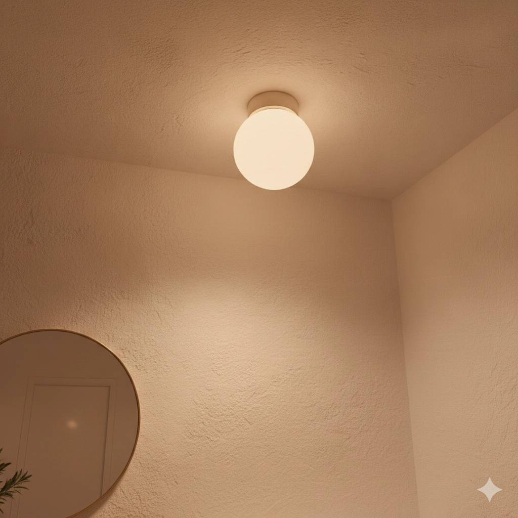 Witte plafondlamp Bolita bol Ø 20cm