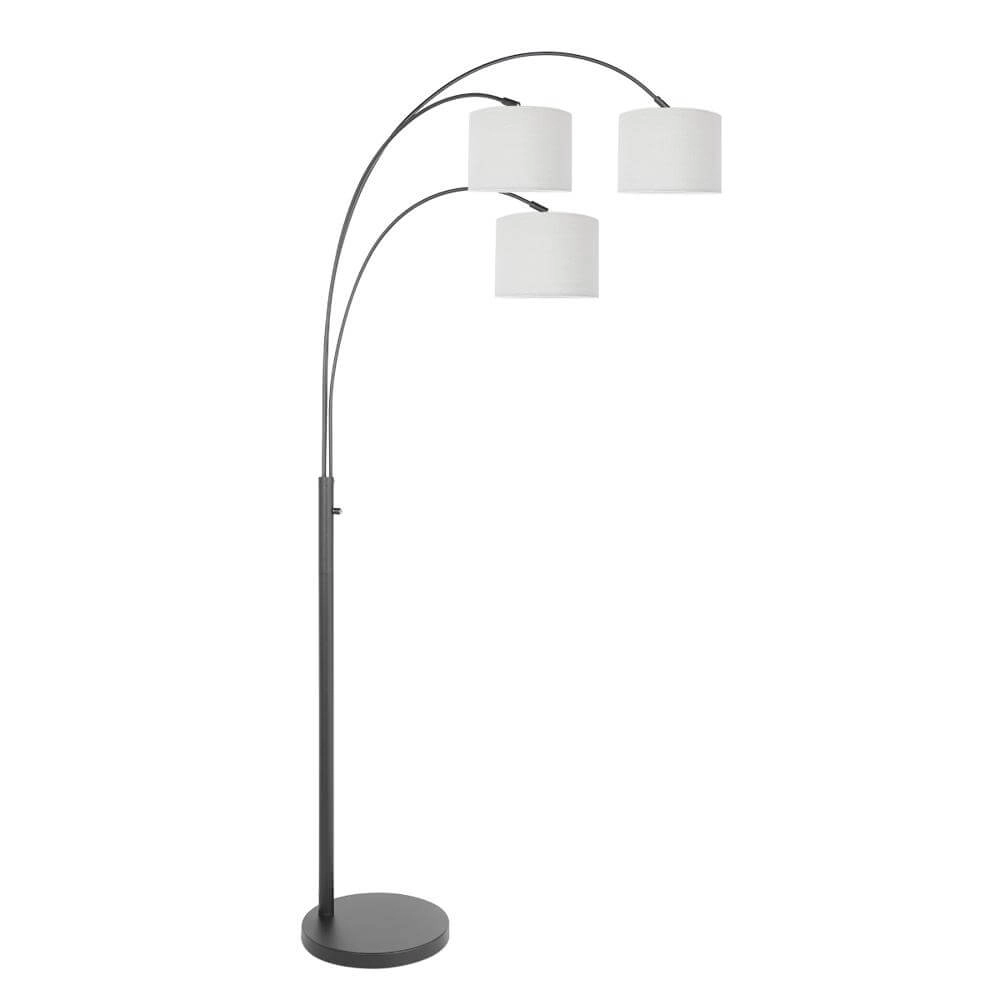 Vloerlamp Sparkled Light zwart met witte kappen