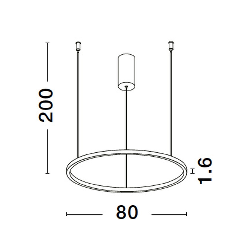 Ronde hanglamp Tarquin zwart Ø 80cm Lyora 5212017438300