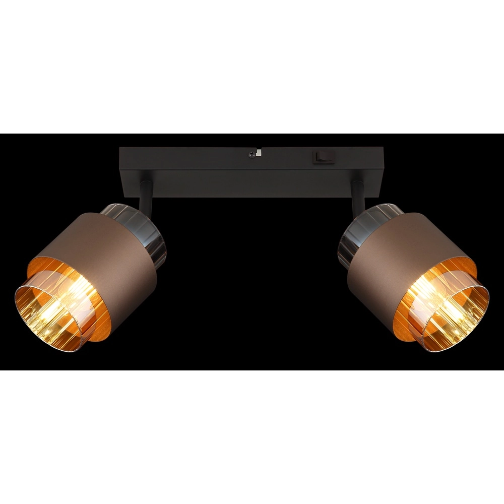 Design plafondlamp Milley 2-lichts zwart Globo 9007371583348