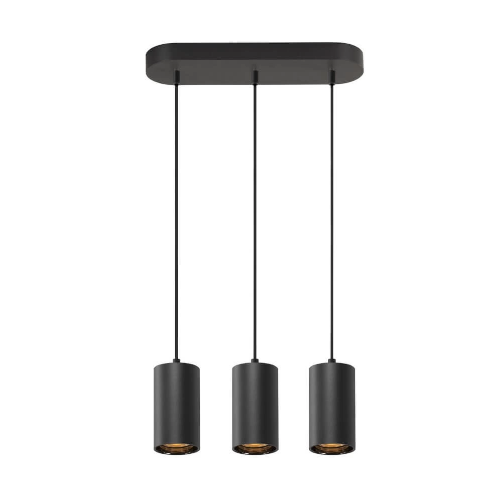 Pendel hanglamp Asto Tube zwart 3x GU10