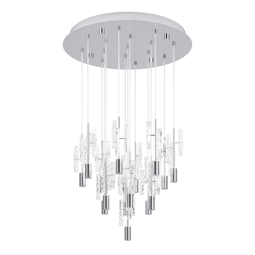Unieke hanglamp Alemdina chroom 3-staps CCT