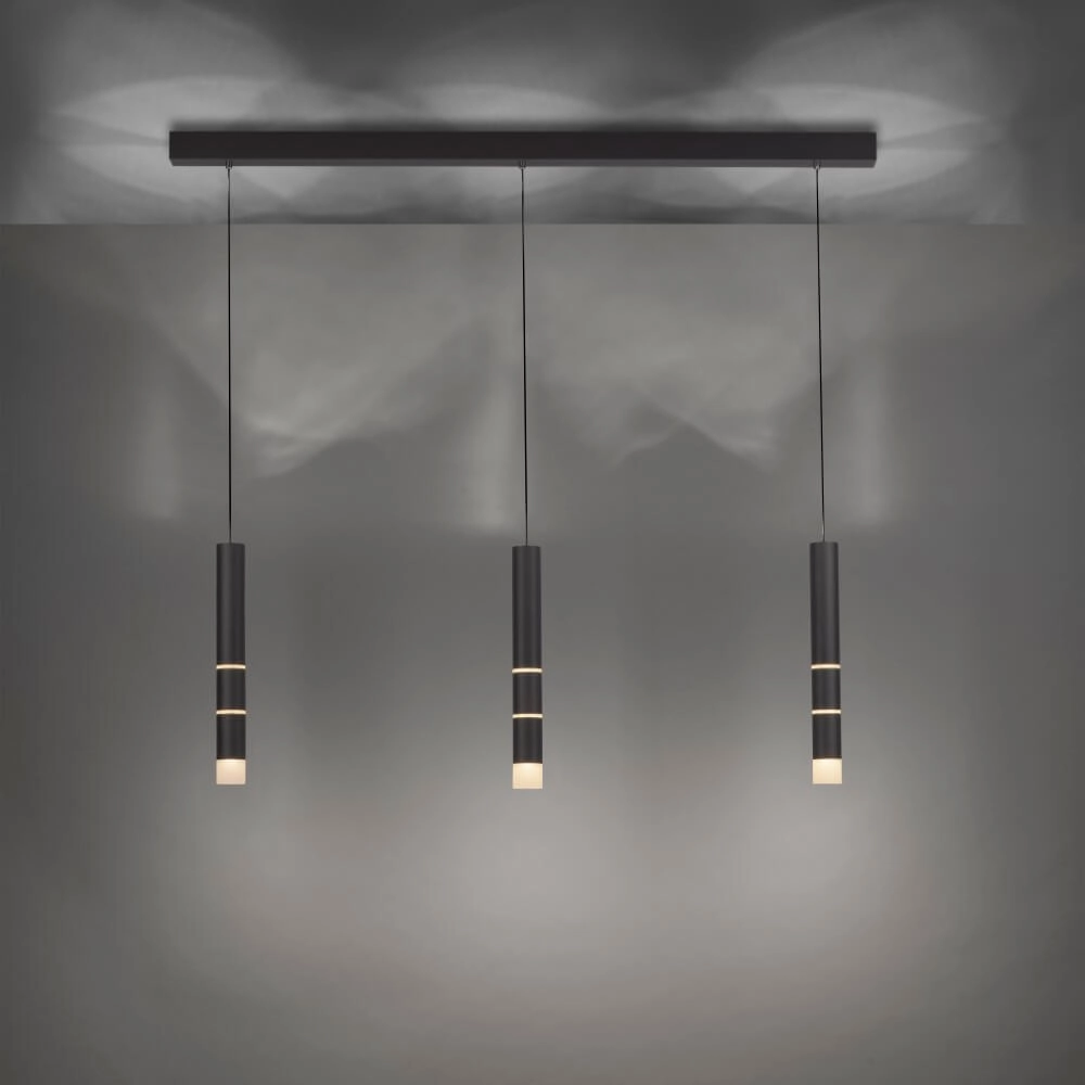 Zwarte hanglamp Pure Vega 3-lichts Paul Neuhaus 4012248357576