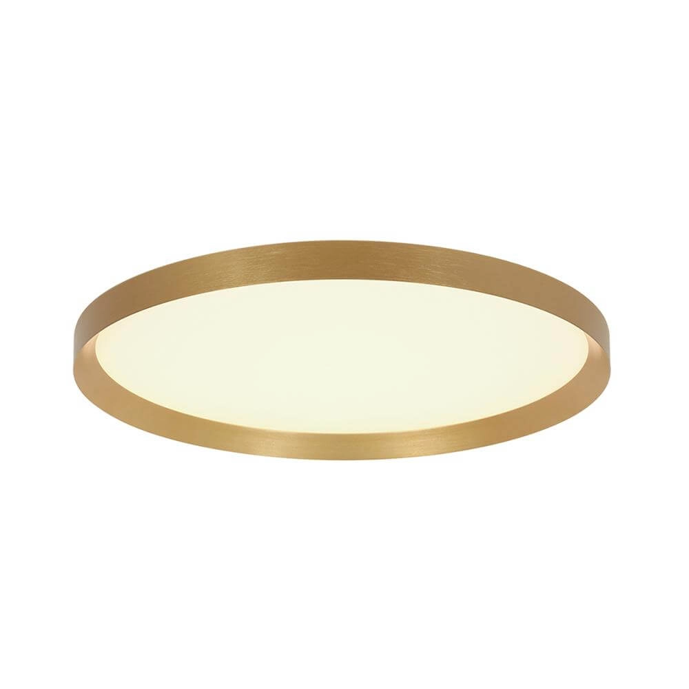 Strakke plafondlamp Flady goud Ø 40cm