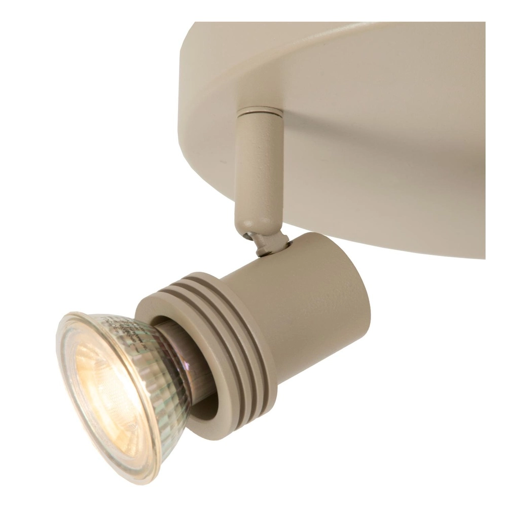 Plafondspot Kianti 2-lichts zand bruin Lucide 5411212531124