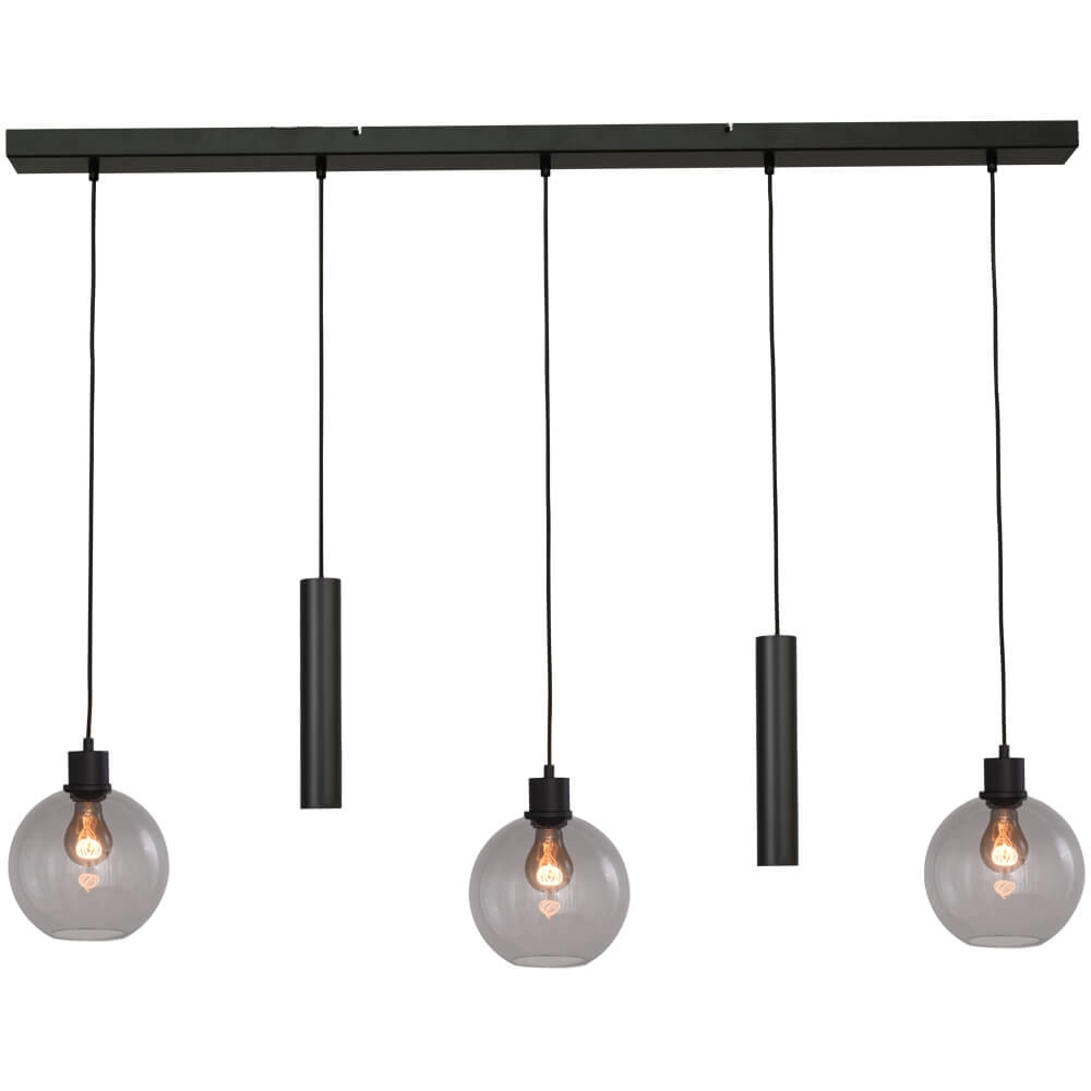 Hanglamp Lazise 3x Ø 20cm en 2x GU10 zwart
