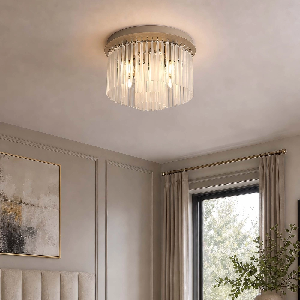 Plafondlamp Swizzle zand bruin Searchlight 5,05342E+12