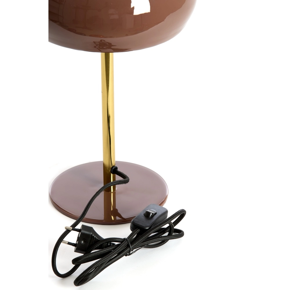 Tafellamp Surin Ø 22cm - glans donker bruin met goud Light & Living 8717807740931