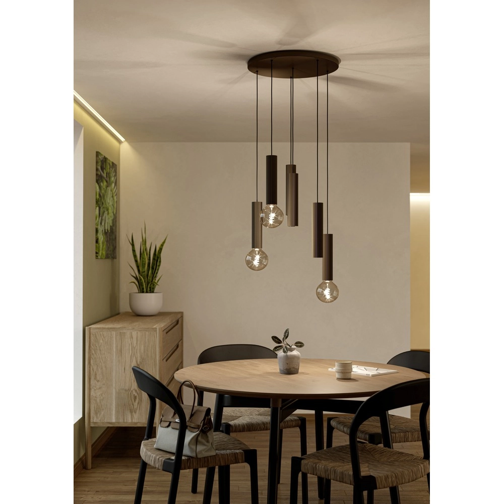 Design hanglamp Fariolo brons 6-lichts Ø 48cm Eglo 9008606391639