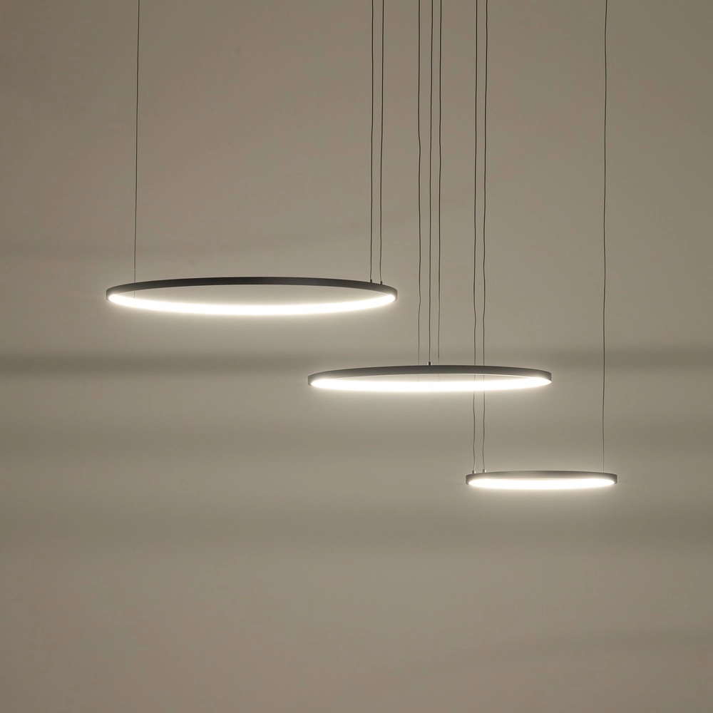 Design hanglamp Circolo Led 3 ringen zwart Lyora 5903139116480