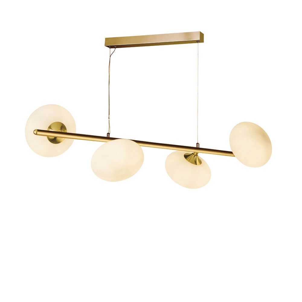 Gouden hanglamp Pebble 4-lichts
