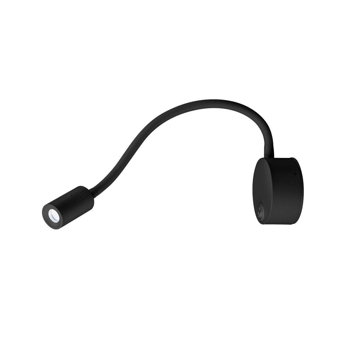Wand leeslamp Dio Flex Plate 1,9w - 4000K zwart