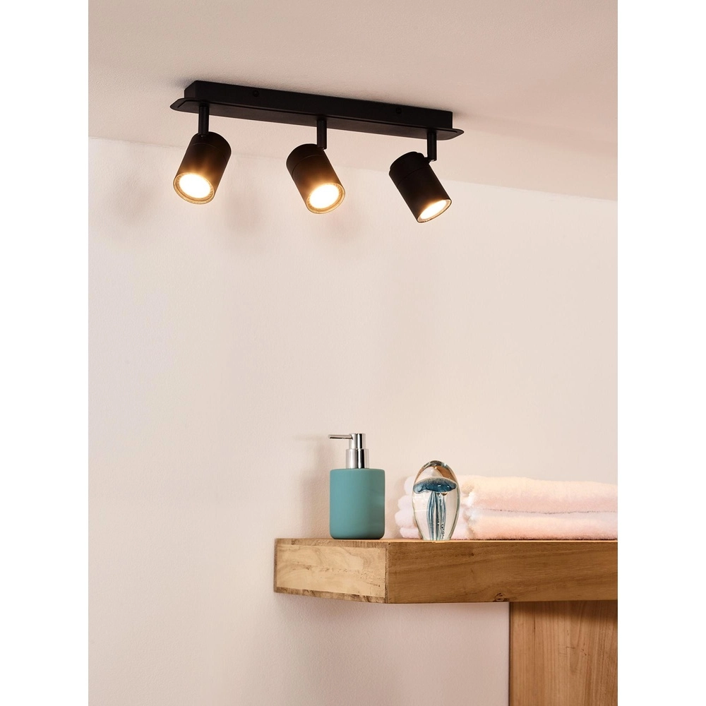 Plafondspot Lennert 3-lichts zwart Lucide 5411212262691