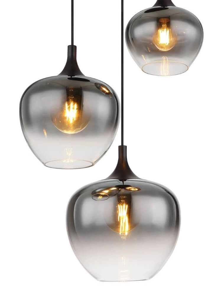 Hanglamp 3-lichts Maxy zwart Globo 9007371444397