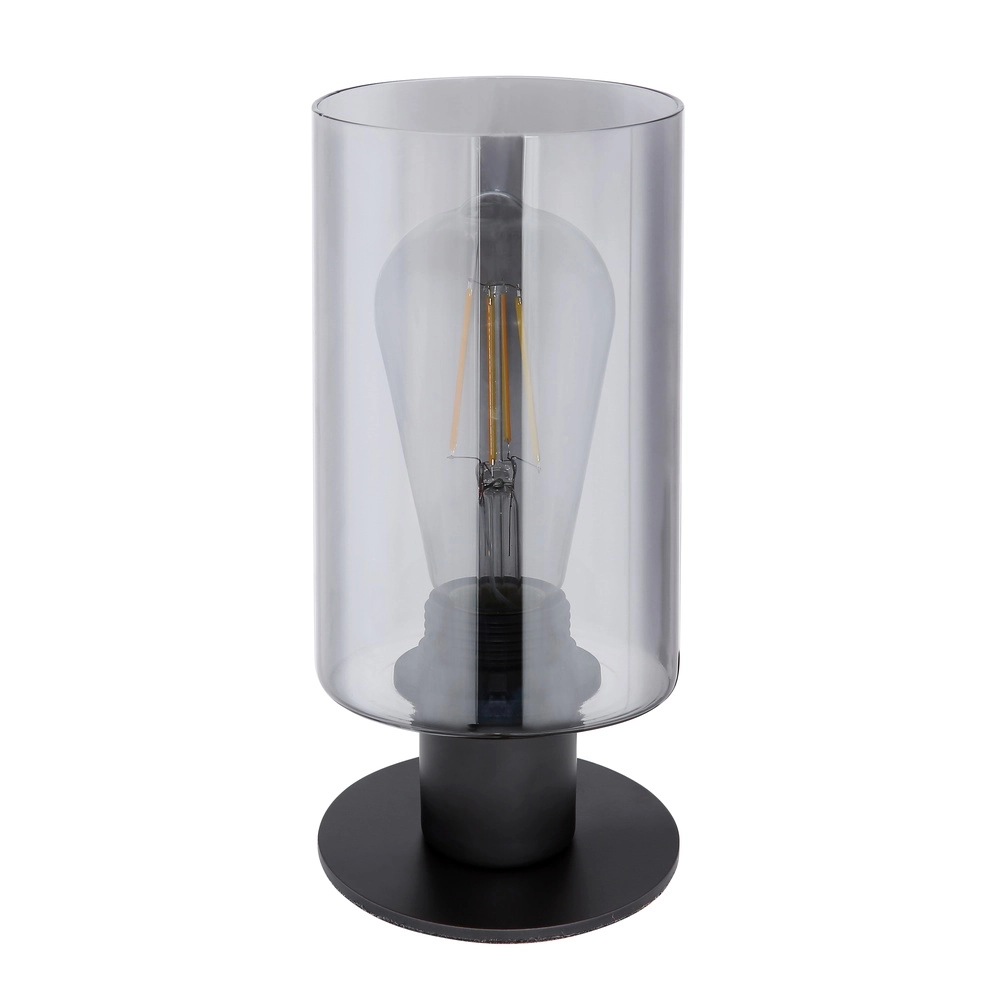 Tafellamp Hadera zwart met smoke glas Globo 9007371405848
