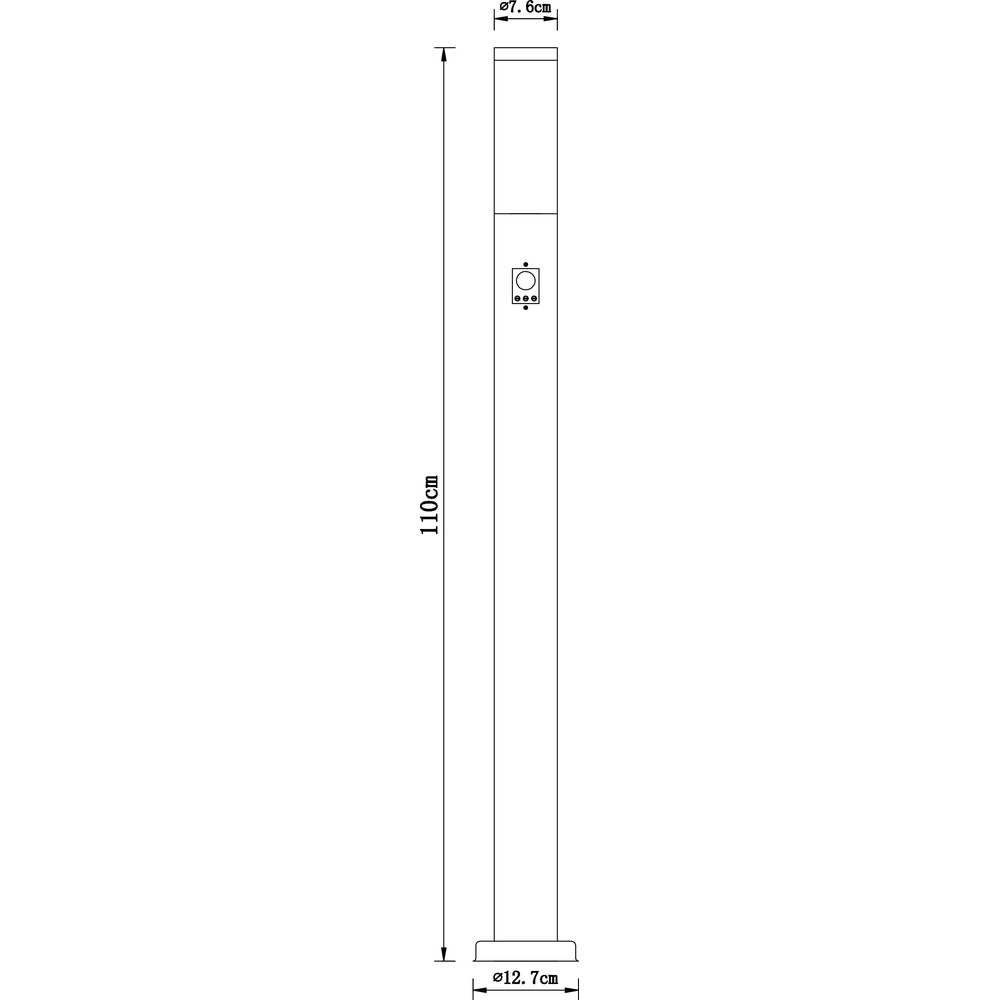 Padverlichting Boston RVS met sensor Globo 9007371118465