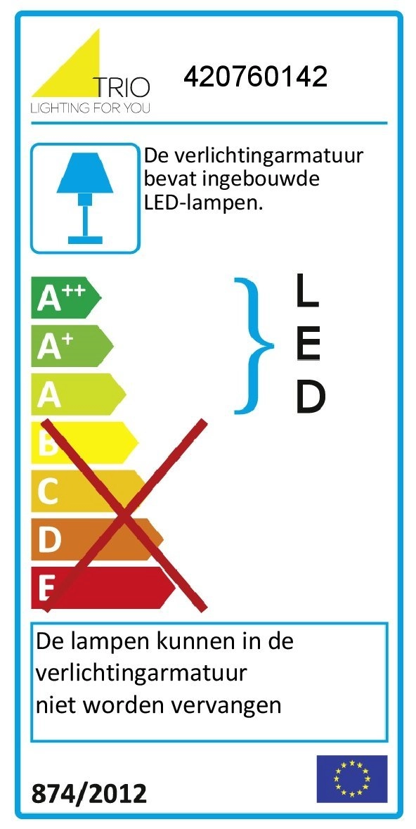 LED buitenlamp Reno 100cm antraciet Trio 4017807259087