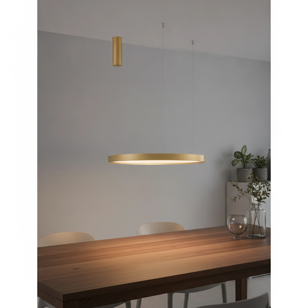 Ronde hanglamp Perrine goud Ø 60cm
