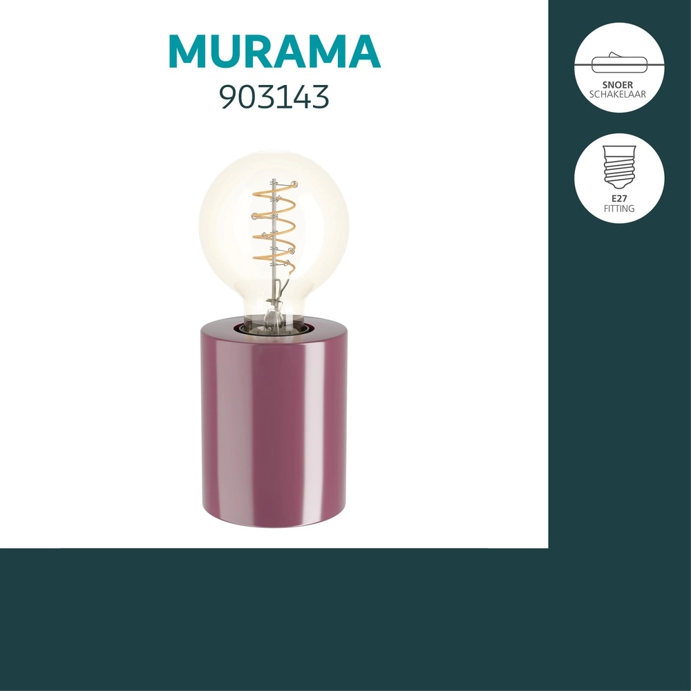 Tafellampje Murama bordeaux rood Eglo 9008606406258