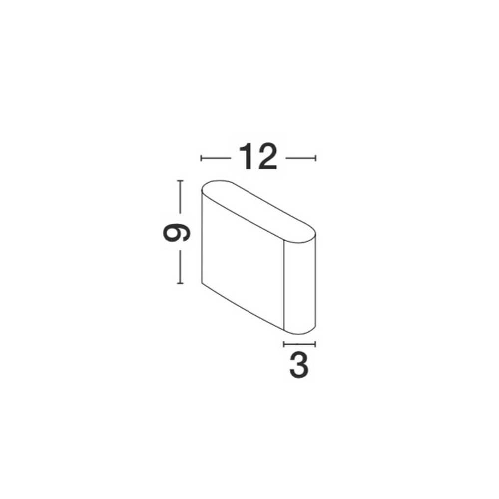 Strakke wandspot Soho S grijs Lyora 5212017408990