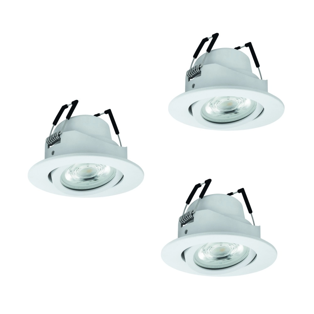Set van 3 inbouwspots Saliceto-Z smart wit