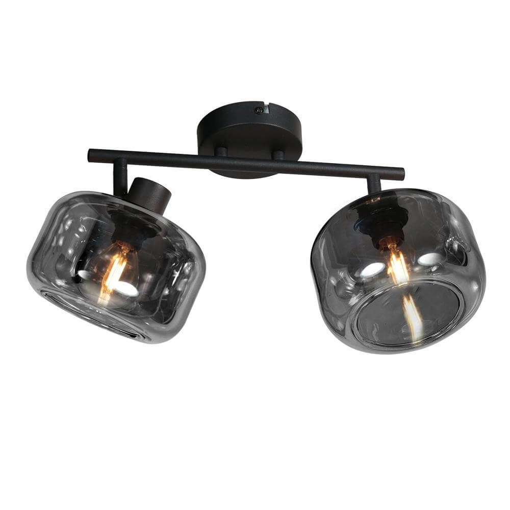 Zwarte plafondlamp Tenebris dubbel Steinhauer 8712746178104