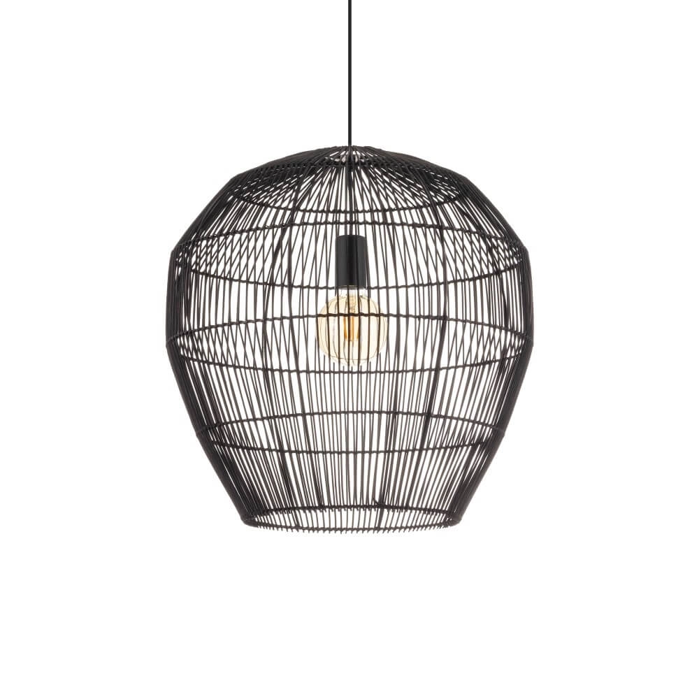 Rotan hanglamp Haiti M Ø 50cm zwart Lyora 5903139111676