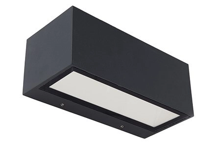 Strakke wandlamp Gemini antraciet