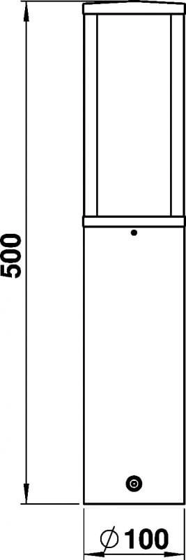 Terraslamp Rod 50cm - grijs Albert 4007235905458