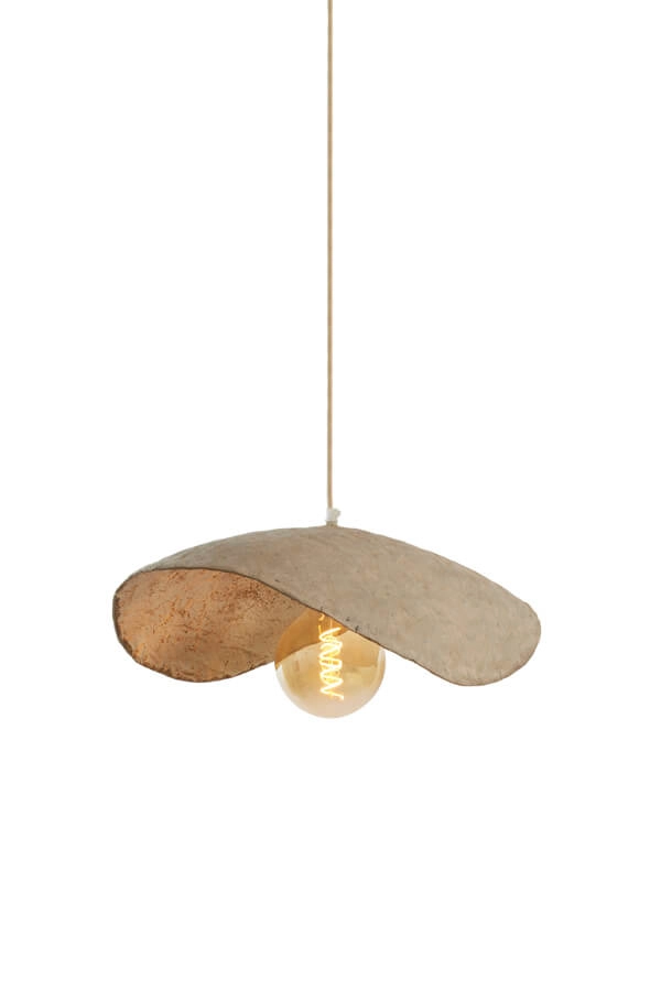 Zandkleurige hanglamp Lonia 53cm