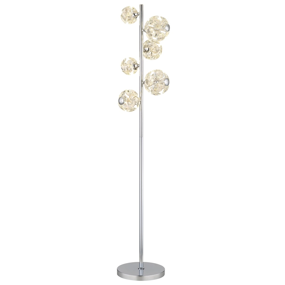Vloerlamp Virina chroom