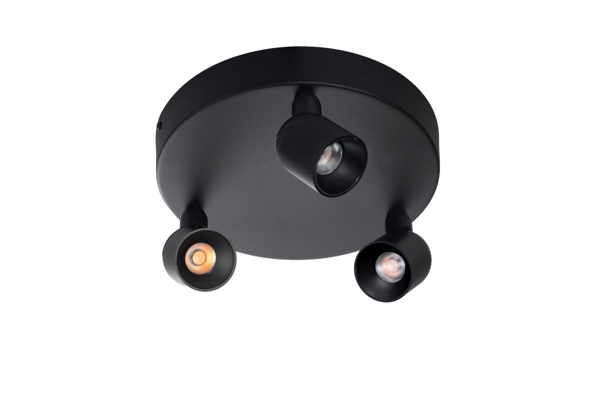 3-lichts palfondspot Dennis led - zwart