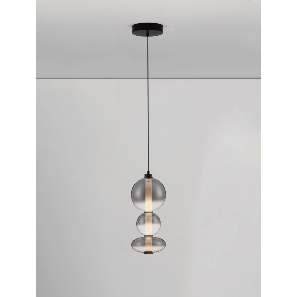 Hanglamp Bally smoke glas 45,5cm Lyora 5212017449160