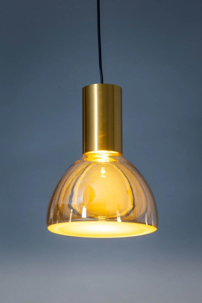 6-lichts vide lamp Lisa goud met amber glas ETH 8720195310204