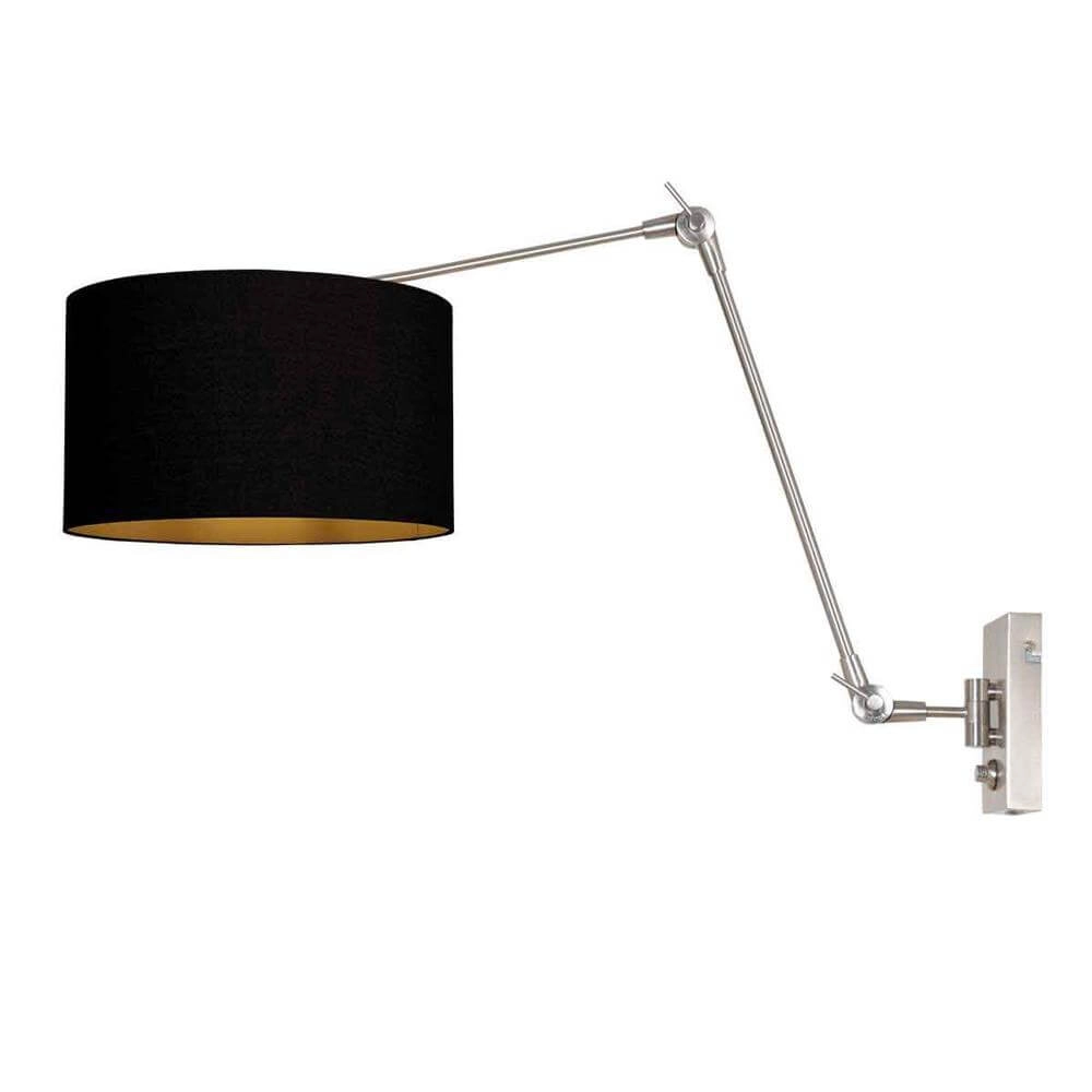 Wandlamp Prestige Chic metaal met zwarte kap