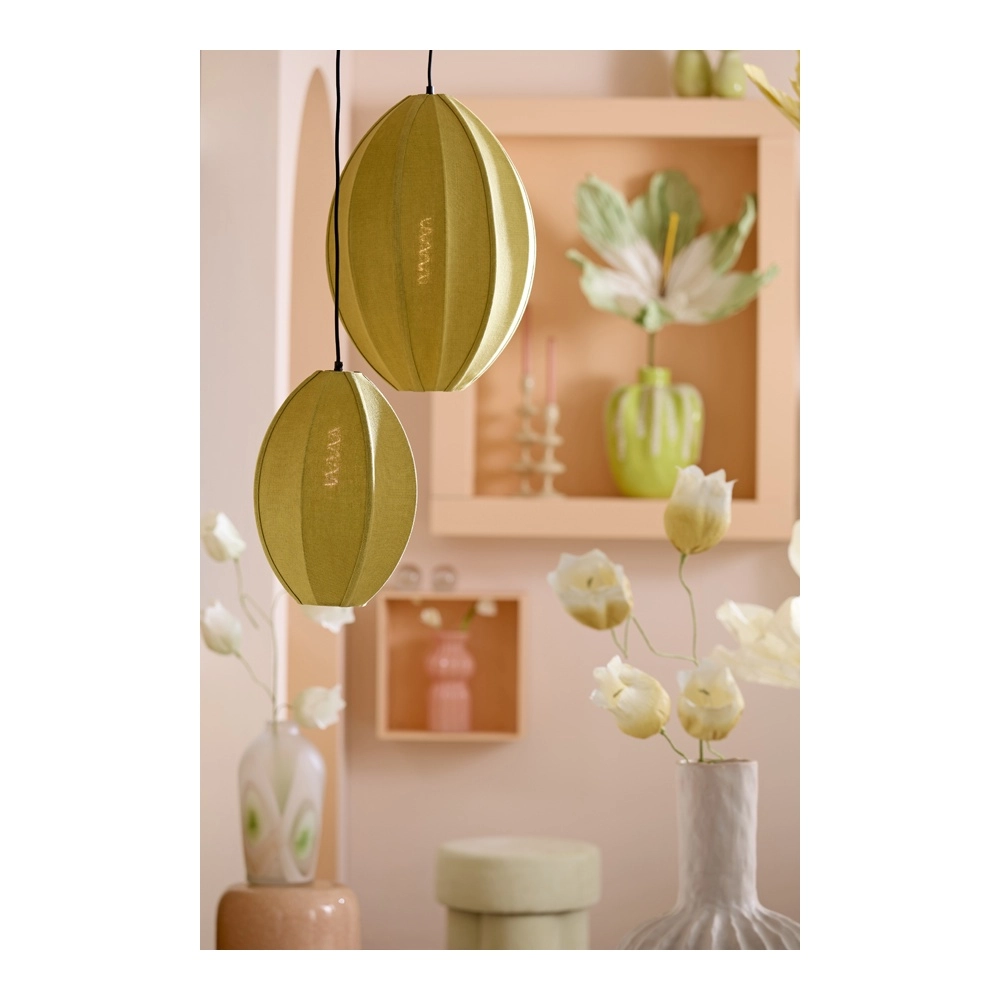 Design hanglamp Milatos groen Ø 28,5cm Light & Living 8717807838638